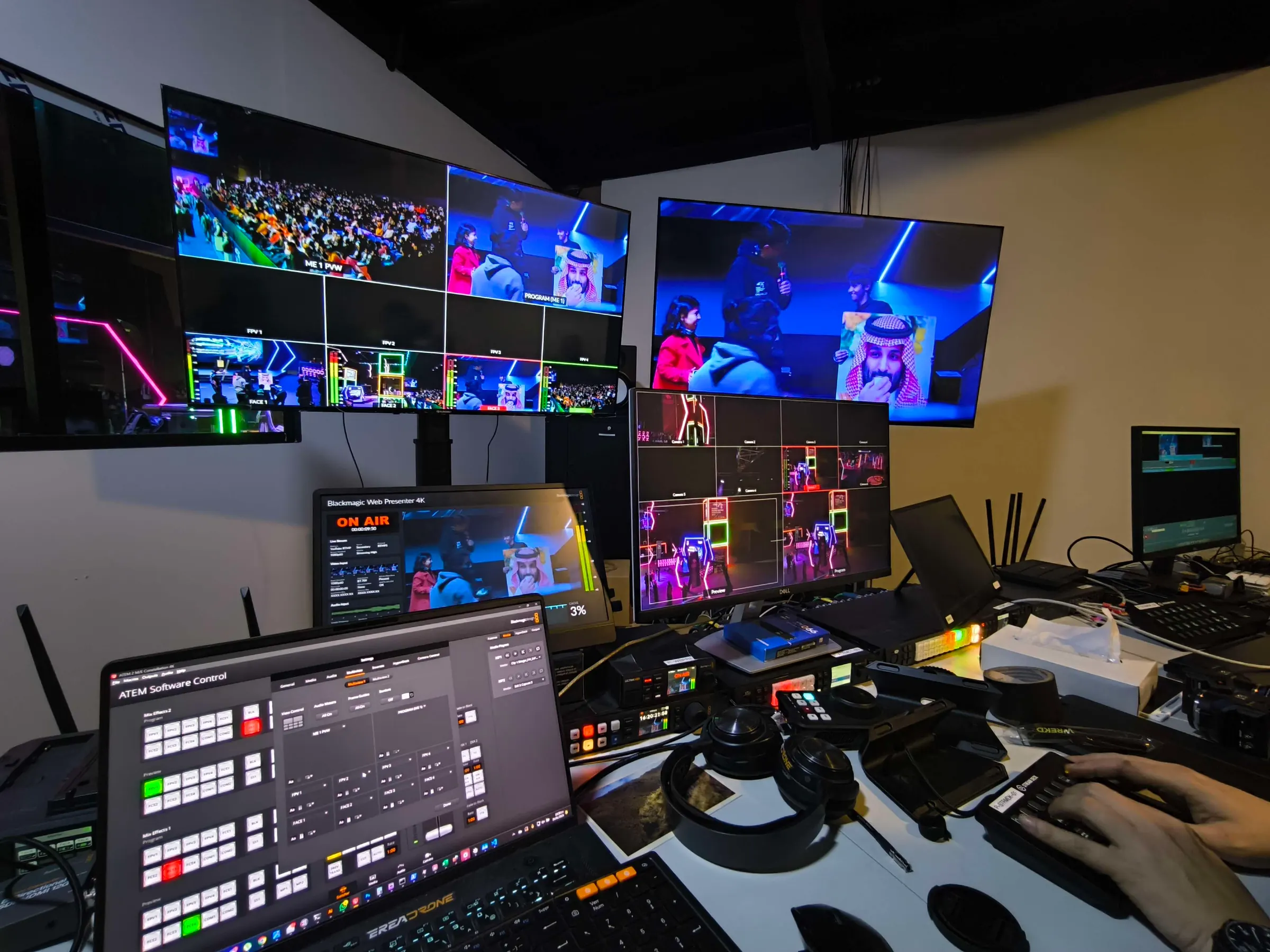 The Riyadh Drone Racing World Cup venue during the evening session of 25 January 2025
