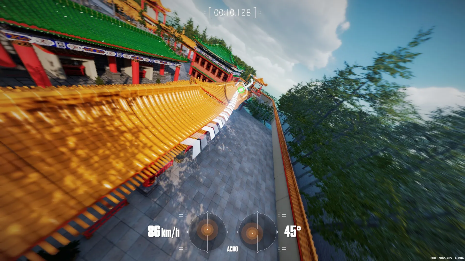 EreaDrone gameplay: an FPV flight outdoors